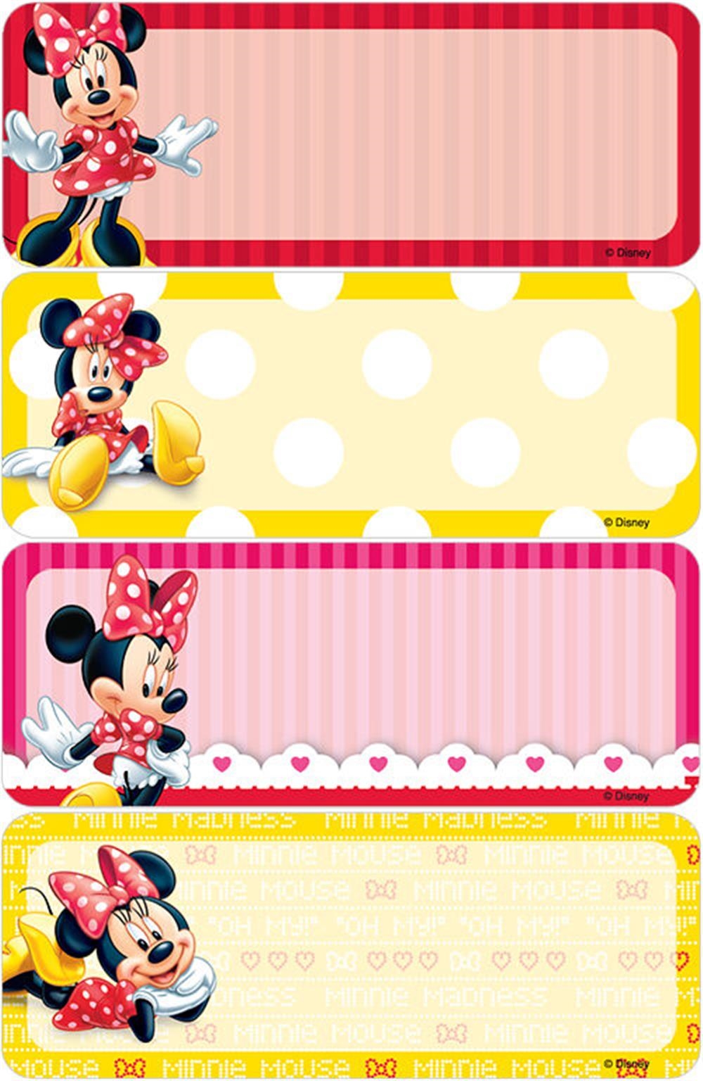 Minnie Mouse Name Tag Template