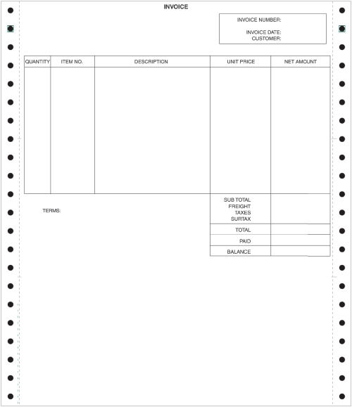 Continuous Accounts Receivable Invoice (CI31) - Harland Clarke Check ...