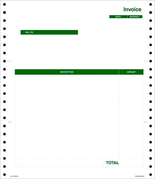 Continuous Professional Invoice 