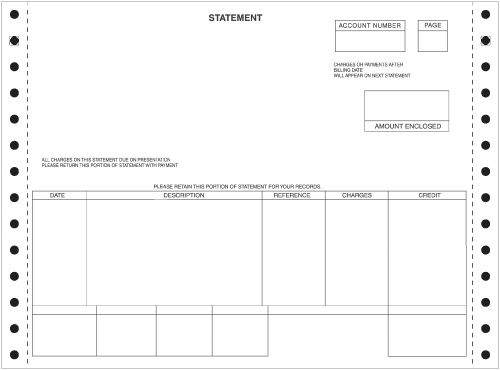 Continuous Statement (CS26) - Harland Clarke Check Printing