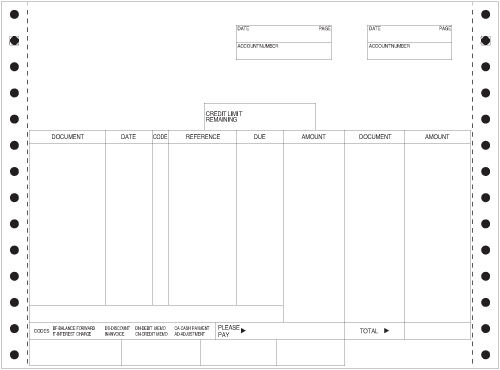 Continuous Statement (CS96) - Harland Clarke Check Printing