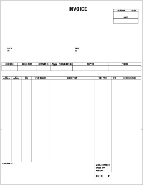 Laser Order Entry Invoice (LCI167) - Harland Clarke Check Printing