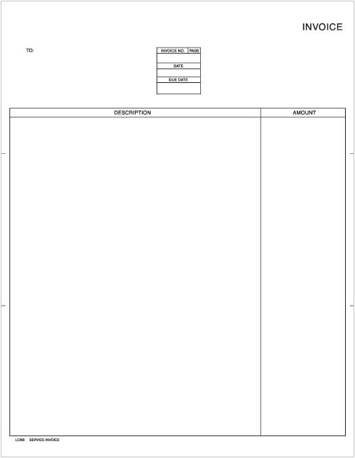 Laser Service Invoice 