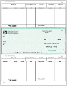 Laser Payroll Check Middle (LCP38) - Harland Clarke Check Printing